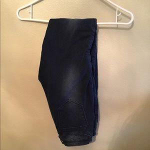 Moto dark wash jeans